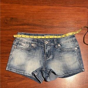 Soundgirl Light Blue Washed Denim Jean Shorts